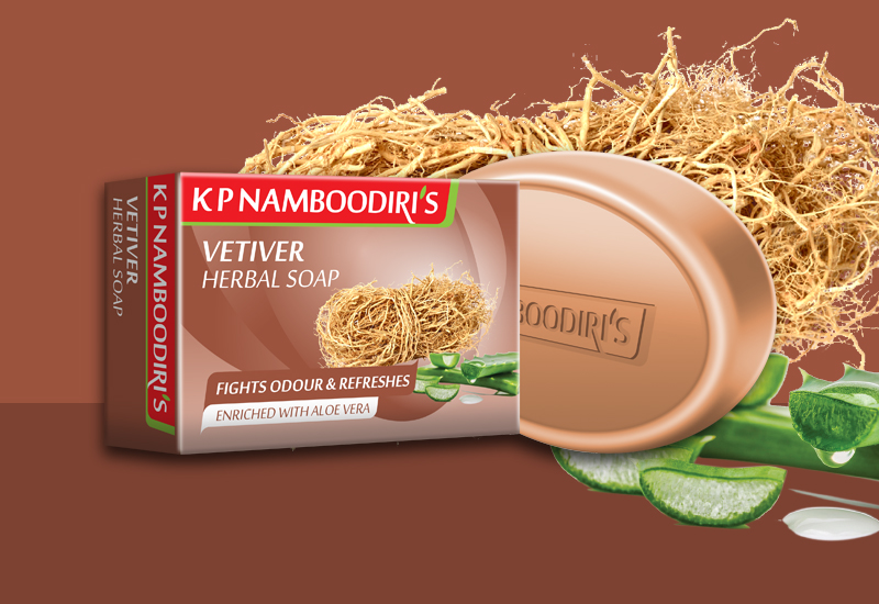K P Namboodiri's Vetiver Herbal Soap